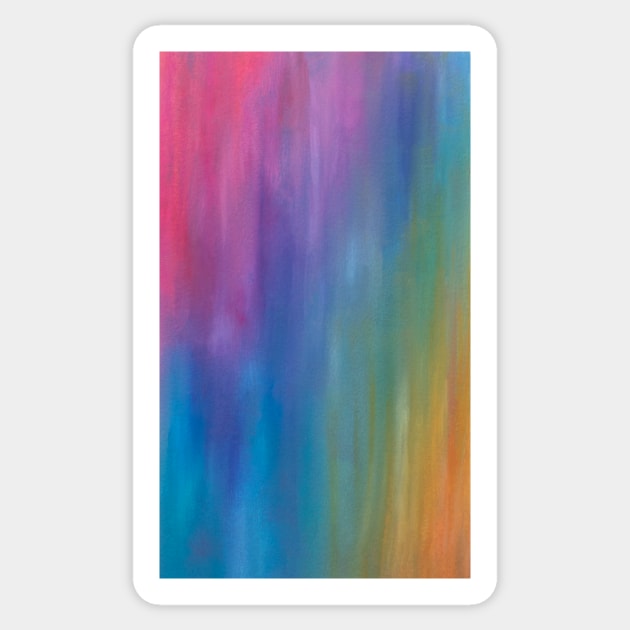 Rainbow Streak (abstract oil pastel) Sticker by ayemfid